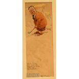 Rountree, Harry (b.1878 – d.1950) Watercolour Caricature of Sidney Bell President of Royal North