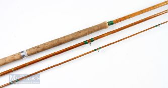 Foster Bros, Ashbourne “The Border” Split Cane Salmon Fly Rod 13ft 5in with agate lined butt and tip