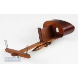 Period wooden Stereo Viewer – with folding handle and sliding wooden card holder. Note From The