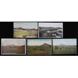Selection of 5x North Berwick Golf Postcards featuring Old Course and Hotel, First Tee, Links and