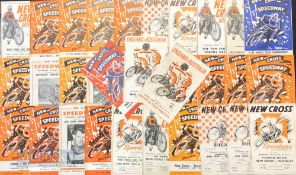 1950s/60s New Cross Speedway Programmes featuring 50 England v Australia, 52 England v Australia, 61