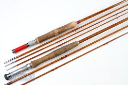 Rods (2) - Edgar Sealey Octofly split cane fly rod, 9ft 6in 3 piece with suction joint fittings in