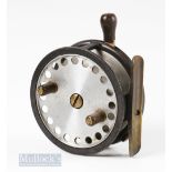 Hardy Decantelle 3 ½” Mk1 Reel with factory bright drum, twin black handles, rim tension