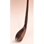 J Morris dark stained beech wood longnose deep faced brassie c1885 – head measures 5” x 1.75” x 1.