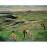George Houghton (b.1905-d.1993) – titled “Postage Stamp hole 8th at Royal Troon, the shortest in