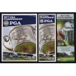 2008 Padraig Harrington Signed PGA Championship Golf Programmes and Draw Sheets signed to the