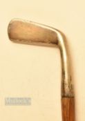 Interesting period Sunday Golf Walking Stick – fitted with nickel plated putter handle c/w metal tip