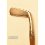 Interesting period Sunday Golf Walking Stick – fitted with nickel plated putter handle c/w metal tip