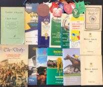Assorted Horse Racing Programmes and Card Enclosure Badge Tags featuring tags Kempton Races, Ascot