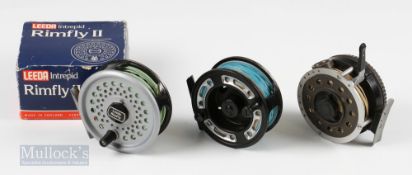 Greys GRXI 3 ½ “5/6 fly reel runs well with some signs surface wear, Leeda Intrepid 11 3 ½” fly reel