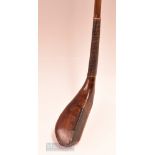 J Anderson St Andrews light stained fruit wood longnose short spoon c1880 – head measures 5.5” x 1