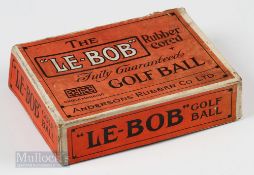 Andersons’ Rubber Co Ltd “The Le-Bob” rubber core golf ball box for 12 - c/w hinge lid still held in