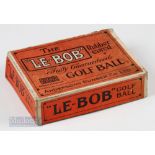 Andersons’ Rubber Co Ltd “The Le-Bob” rubber core golf ball box for 12 - c/w hinge lid still held in