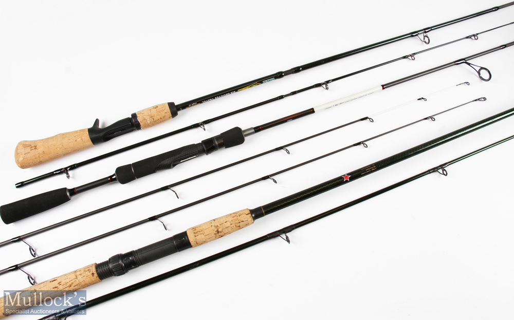 Rods (3) – Black Rock Super-Sport High Carbon 6ft 2 piece Rod with spare tip, Red Star High Grade