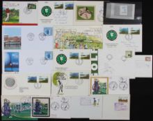 Collection of European Golf First Day & Commemorative Covers and stamps incl Irish Open 1978,1980,