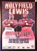 Boxing – 1999 Holyfield v Lewis Poster Undisputed Heavyweight Championship Live on Pay Per View