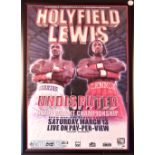 Boxing – 1999 Holyfield v Lewis Poster Undisputed Heavyweight Championship Live on Pay Per View