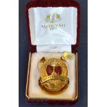Rare 2012 Ryder Cup 14ct gold plated and enamel money clip given to players and officials & menu (2)