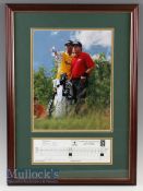 Phil Mickelson Signed Scorecard golf display with colour print above the signed scorecard on Cog