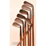 Good selection of men’s and ladies golf irons (7) – J H Taylor Autograph mashie, another with Eye