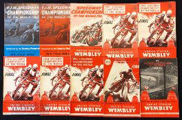 1951-1960 Speedway Championship of the World Final Programmes at Wembley, complete run, some age