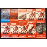 1951-1960 Speedway Championship of the World Final Programmes at Wembley, complete run, some age