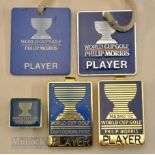 5x World Cup Golf Players Clips and Tags incl 1988 and 1989 tags, 1990 money clip with 1992 money