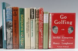 Longhurst, Henry Collection (10) -“Golf” 1st ed1937 in the original green cloth and gilt spine