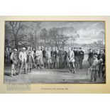 Michael Brown (1853-1947) after – Rare 1896 Life Association of Scotland golfing lithograph print