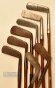 8x assorted putters - Forgan shallow thick head swan neck blade, Vickers No.13 straight blade,
