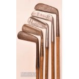 5x various blade putters featuring Ben Sayers Benny Putter rustless, Maxwell flanged sole rustless