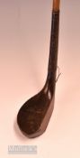 Fine McEwan late longnose broad head beech wood scare neck putter c1890 – stamped D McEwan & Son