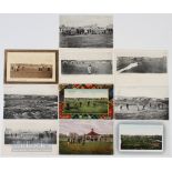 Selection of 10x Carnoustie Golf Postcards with 1906, 1907 postmarks featuring At the Tee, Pavilion,
