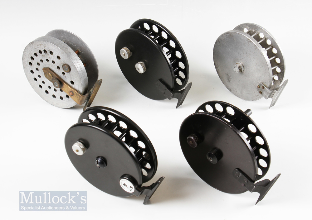 5x Assorted Reels – 2x Lewtham “The Leeds” centrepin reels, one missing handles, with another - Image 2 of 2