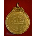 Rare 1829 Bruntsfield Links Golfing Society Large Silver Gilt Winners Medal – hallmarked Edinburgh