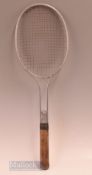 Rare ‘Birmal’ Birmingham Aluminium Casting (1903) all metal tennis racket marked 13, Pat No.