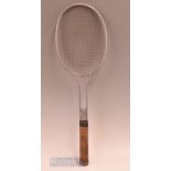 Rare ‘Birmal’ Birmingham Aluminium Casting (1903) all metal tennis racket marked 13, Pat No.