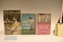 3x Interesting signed British Player Golf Instruction Books – “Max Faulkner 1951 Open Champion – The