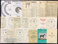 Selection of 1960s-80s Horse Racing and Greyhound Race Cards featuring 1964 Royal Ascot Second