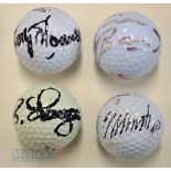 4x leading GB&I and European Ryder Cup players signed golf balls – Brian Barnes (6x 1969-1979);