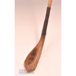 Replica of the very early Troon longnose golf clubs – fitted with ash shaft and thick underlisting