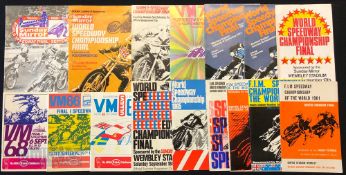 1961-1969 Speedway Championship of the World Final Programmes also featuring 64 Sweden programme, 66