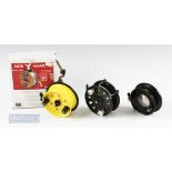 3x Centrepin Reels – Night Hawk 7003 double side casting reel with built in alarms, in original