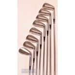 Set of 8 Slazenger Ben Hogan stainless irons c1960 – Nos 3-9 plus Exploder – all fitted with new
