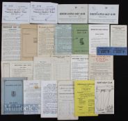 Assorted Selection of Golf Rules and Scorecards featuring Ballymena Golf Club Rules and