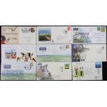 Collection of 9x 1991-2002 Open Golf Championship First Day Covers incl 1991 Royal Birkdale, 1995 St