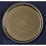 2001 Ryder Cup silver plated small waiter tray – engraved to the centre with Ryder Cup logo and