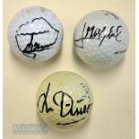 3x Spanish Ryder Cup Golf Players signed golf balls - Miguel Ángel Jiménez (4x 1999-2010), Jose