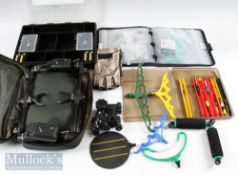 Large Box of Mixed Fishing Accessories – incl floats, rod rests, rollers and float rigs, mostly