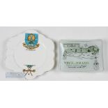 St Andrews Home of Golf related items (2) – Hand painted Foley Bone China side plate decorated